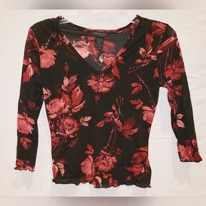 Express sheer floral top